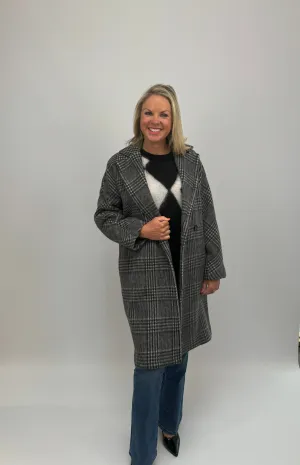 EMME Grey Check Coat