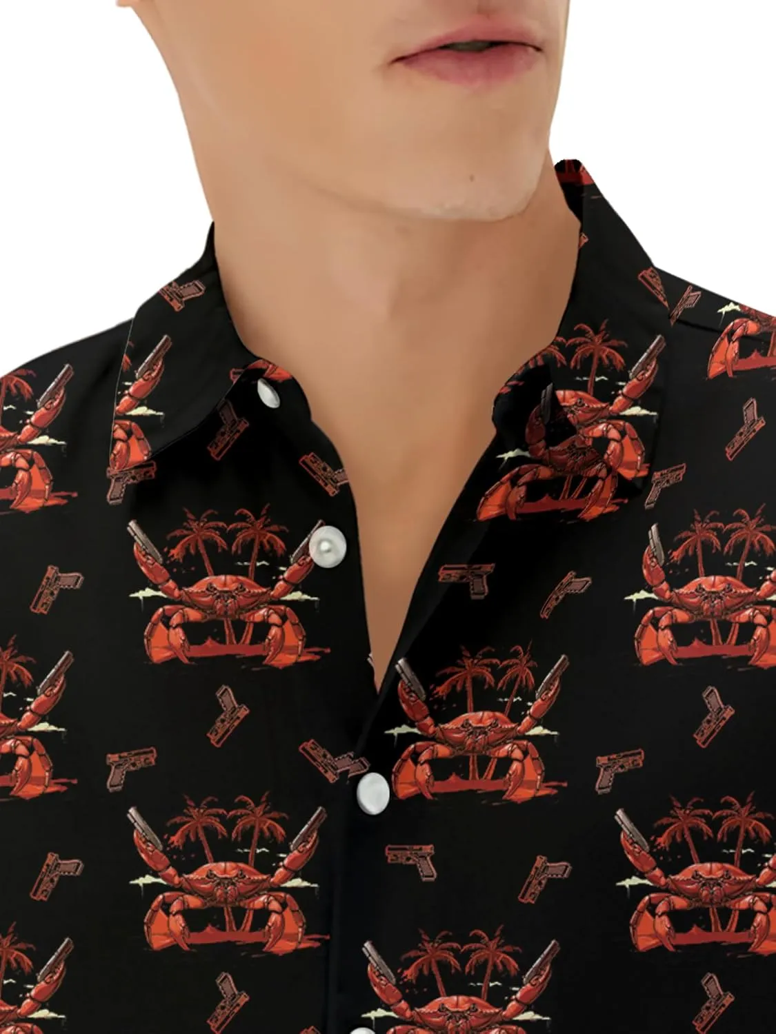Hawaiian Shirt for Men Summer Funny Short Sleeve Aloha Button Down Shirts