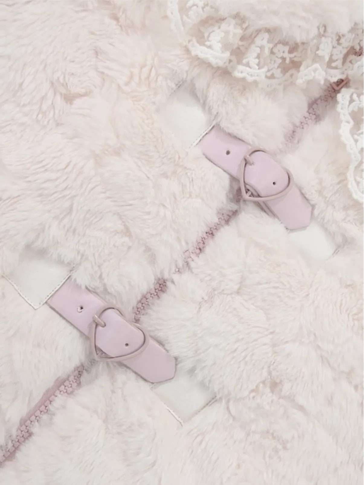 Icy Elegance Doll Collar Faux Fur Jacket