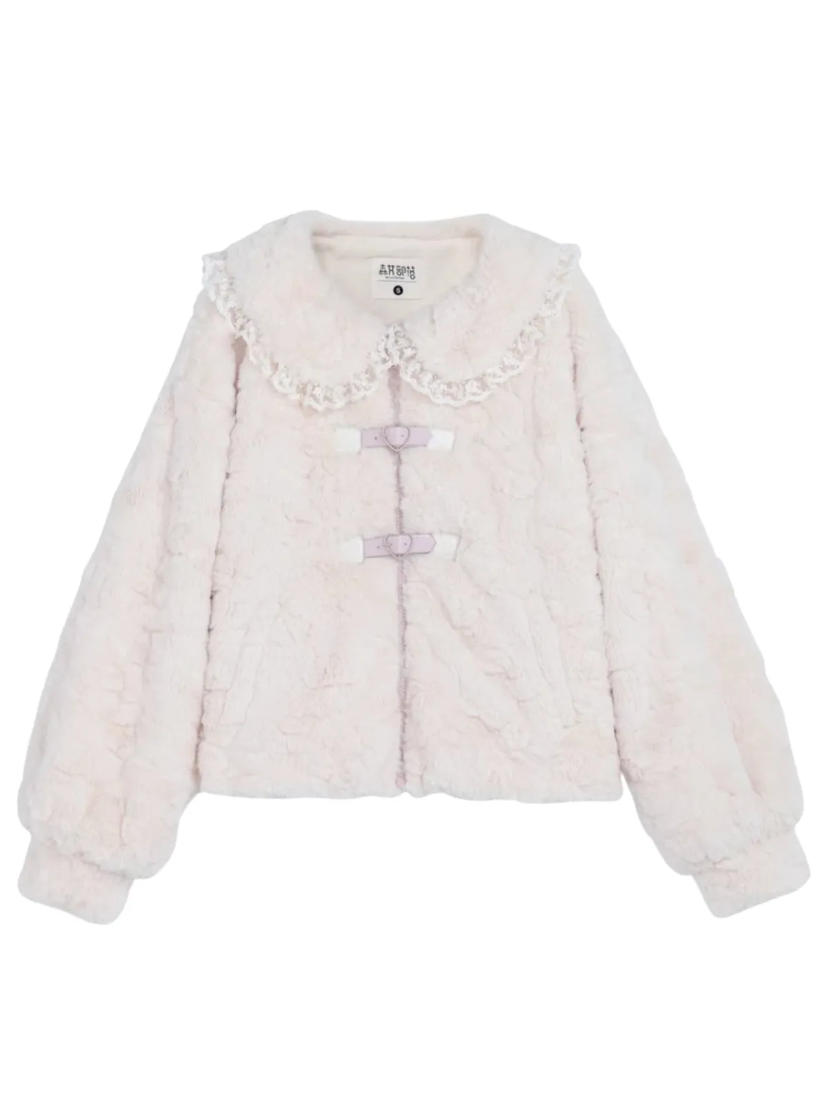 Icy Elegance Doll Collar Faux Fur Jacket