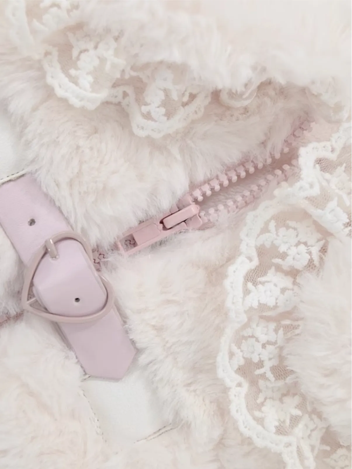 Icy Elegance Doll Collar Faux Fur Jacket