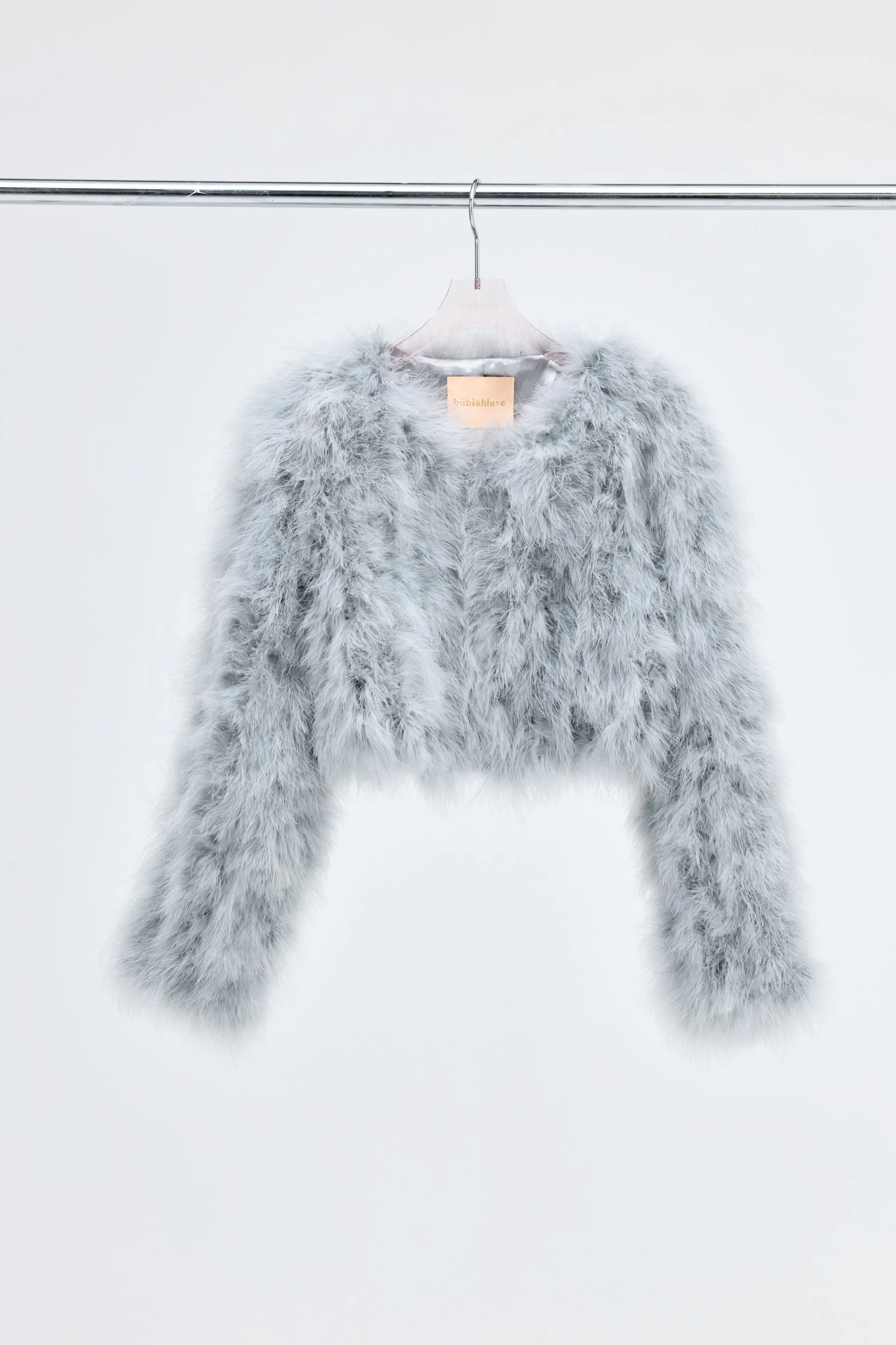 Manhattan Crop Jacket - Light Grey