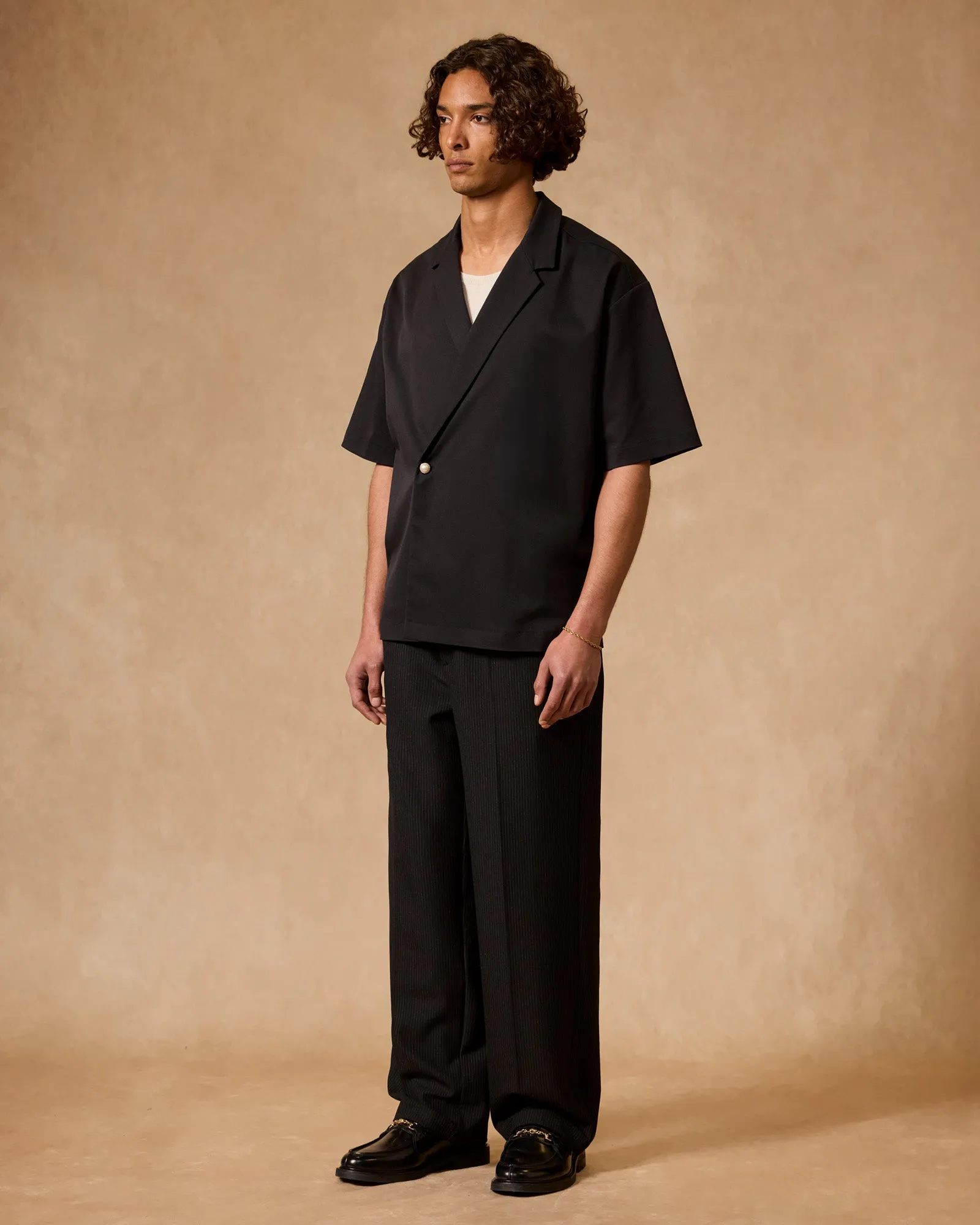 Pinstriped Regular Tailored Pants