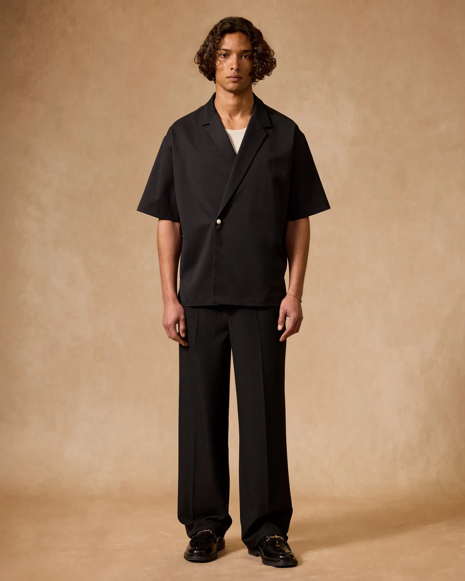 Pinstriped Regular Tailored Pants