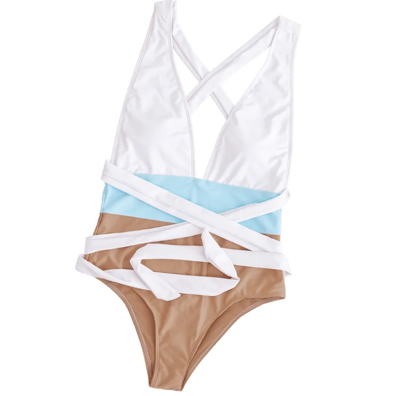 Plunge Waist Knot Monokini  Stylish and Comfortable 1-Piece Swimwear