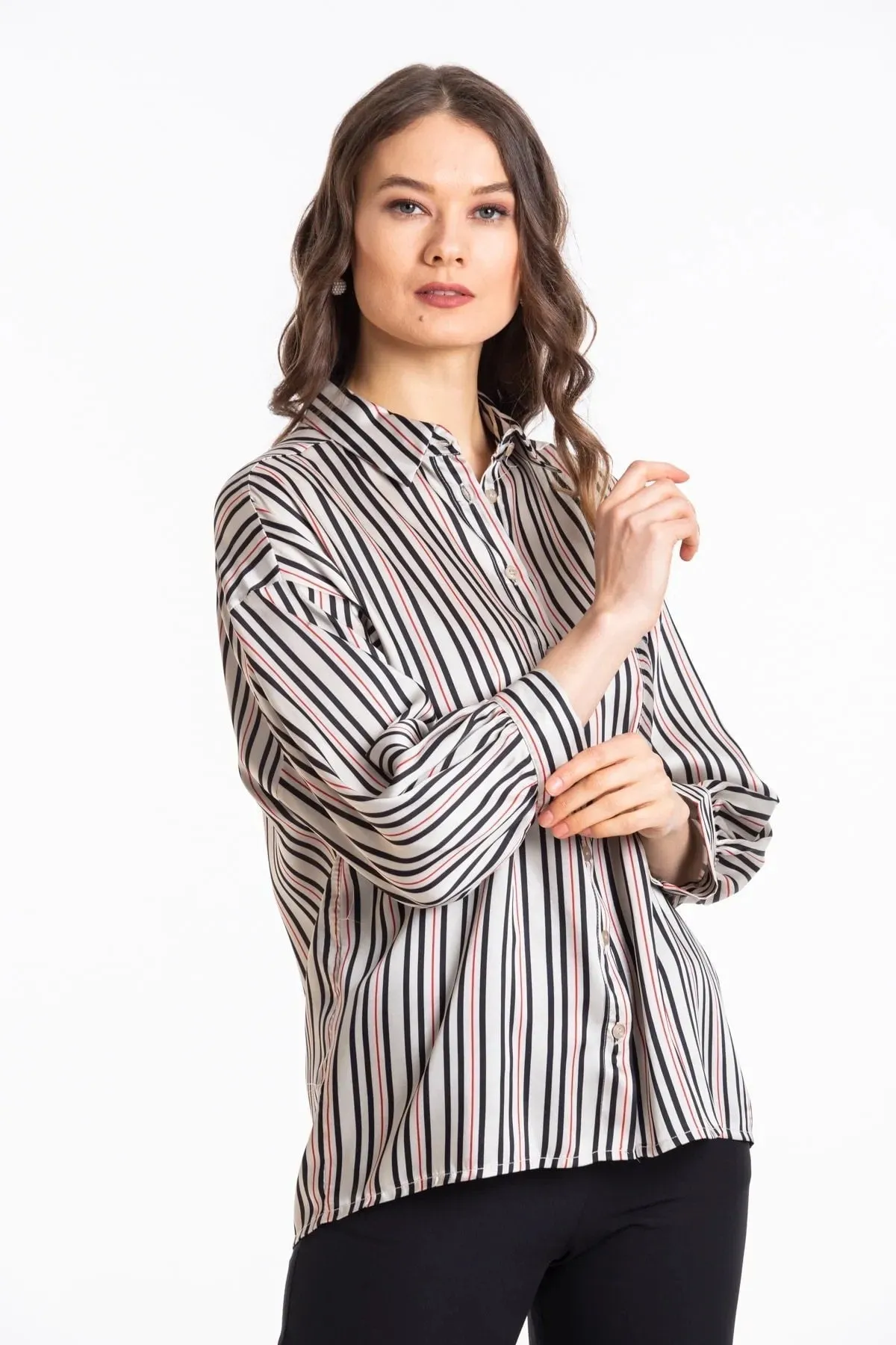 Satin Button Down Shirt