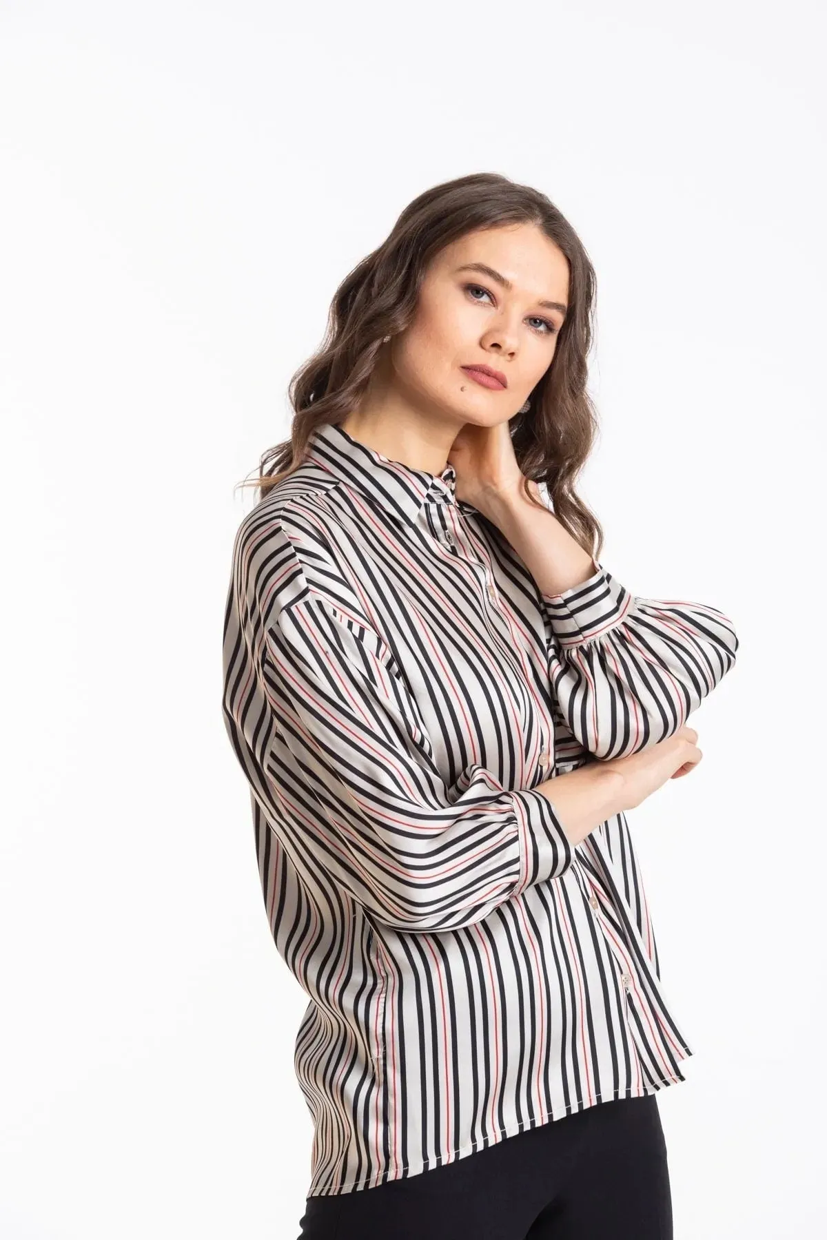 Satin Button Down Shirt