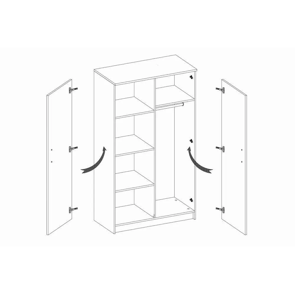 Smyk SM-06 Hinged Wardrobe 80cm