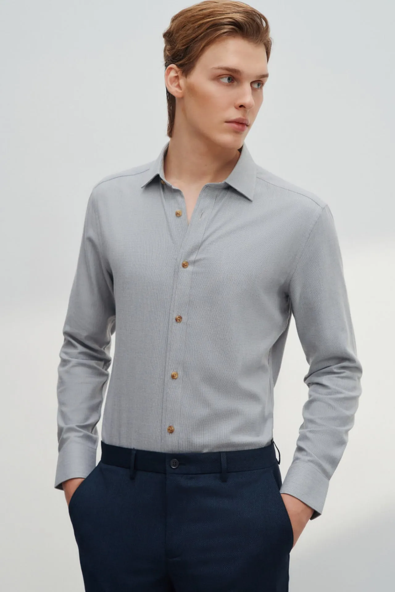 Soft Touch Smart Fit 2 Side Brush 2-Tone Casual Shirt