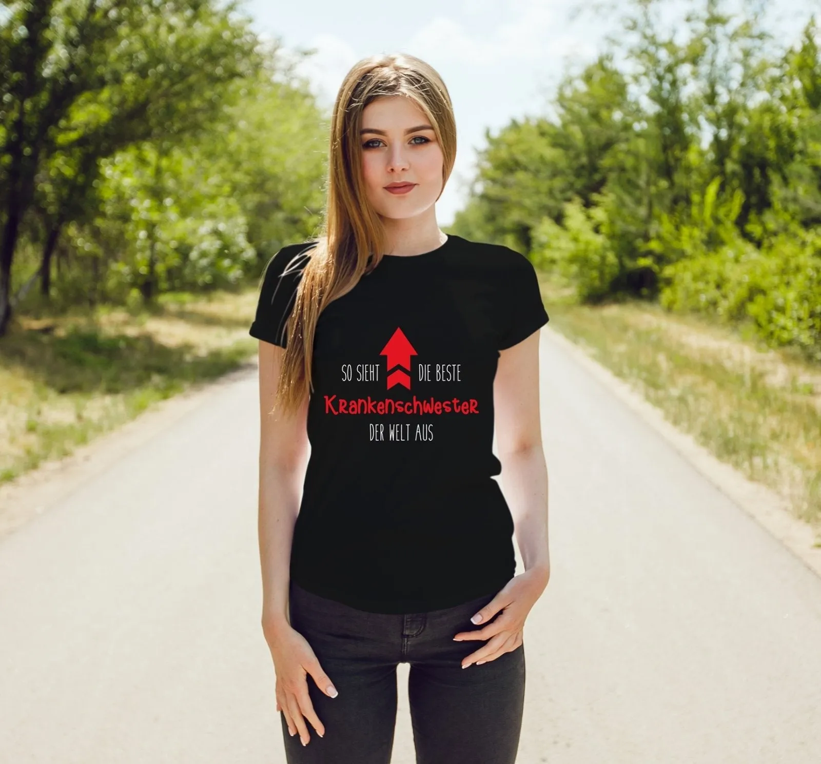 T-Shirt Damen - So sieht die beste Krankenschwester der Welt aus