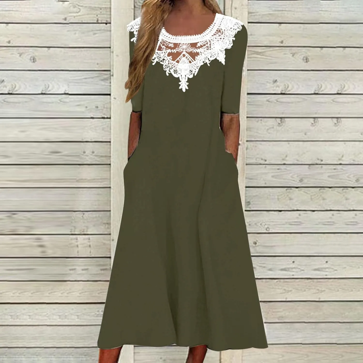 TARIENDY Summer Maxi Dresses for Women 2025 Casual Beach Vacation Dress Loose Comfy Short Sleeve Sundress with Pockets