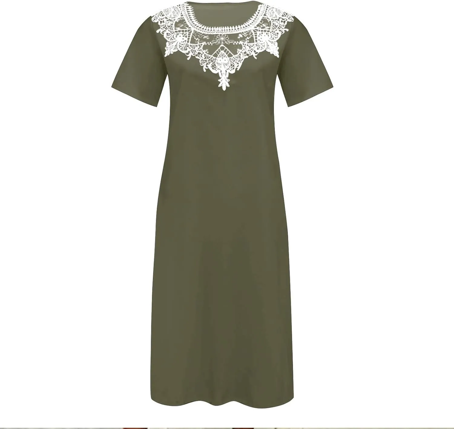 TARIENDY Summer Maxi Dresses for Women 2025 Casual Beach Vacation Dress Loose Comfy Short Sleeve Sundress with Pockets