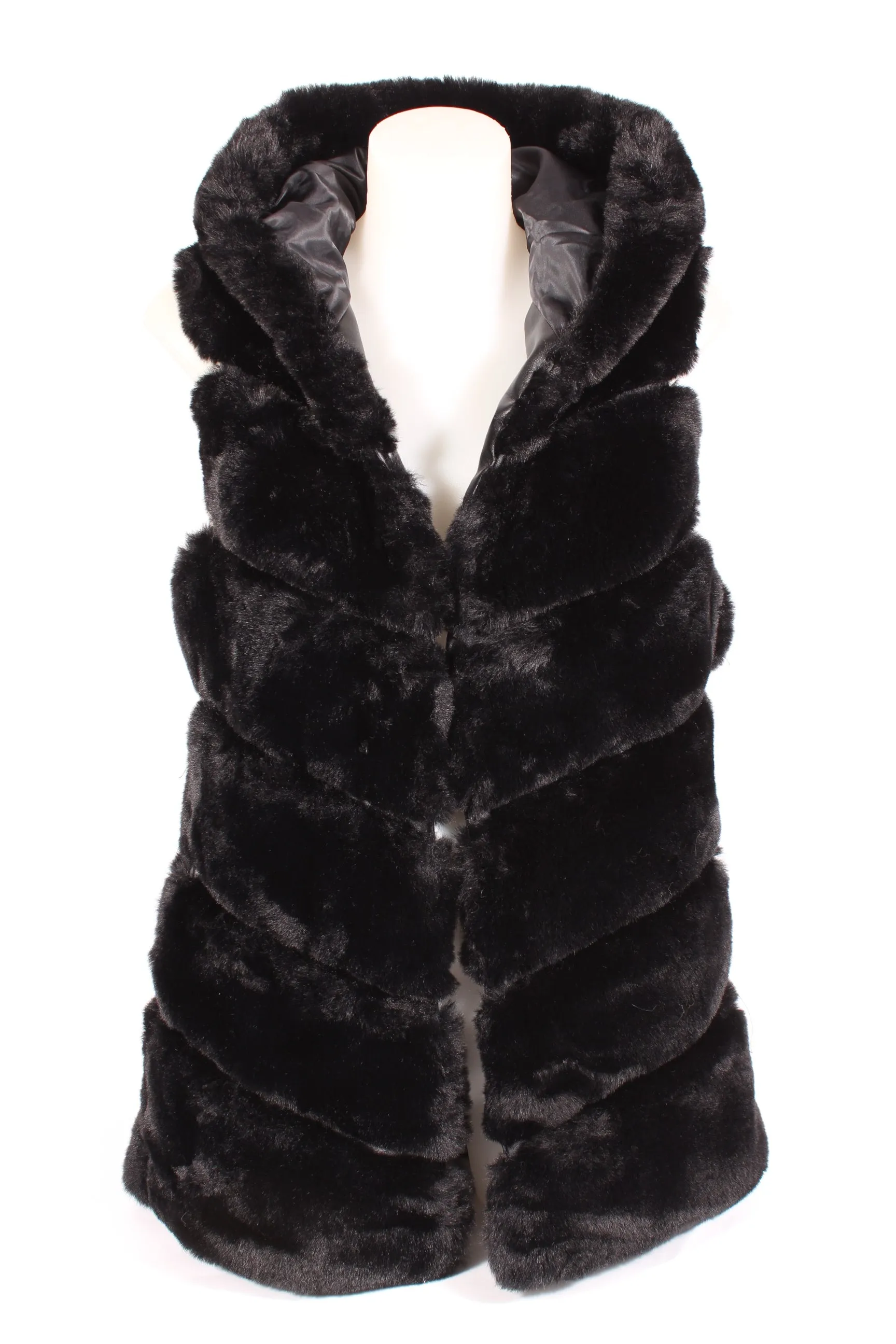 Women's Hooded Fur Vest