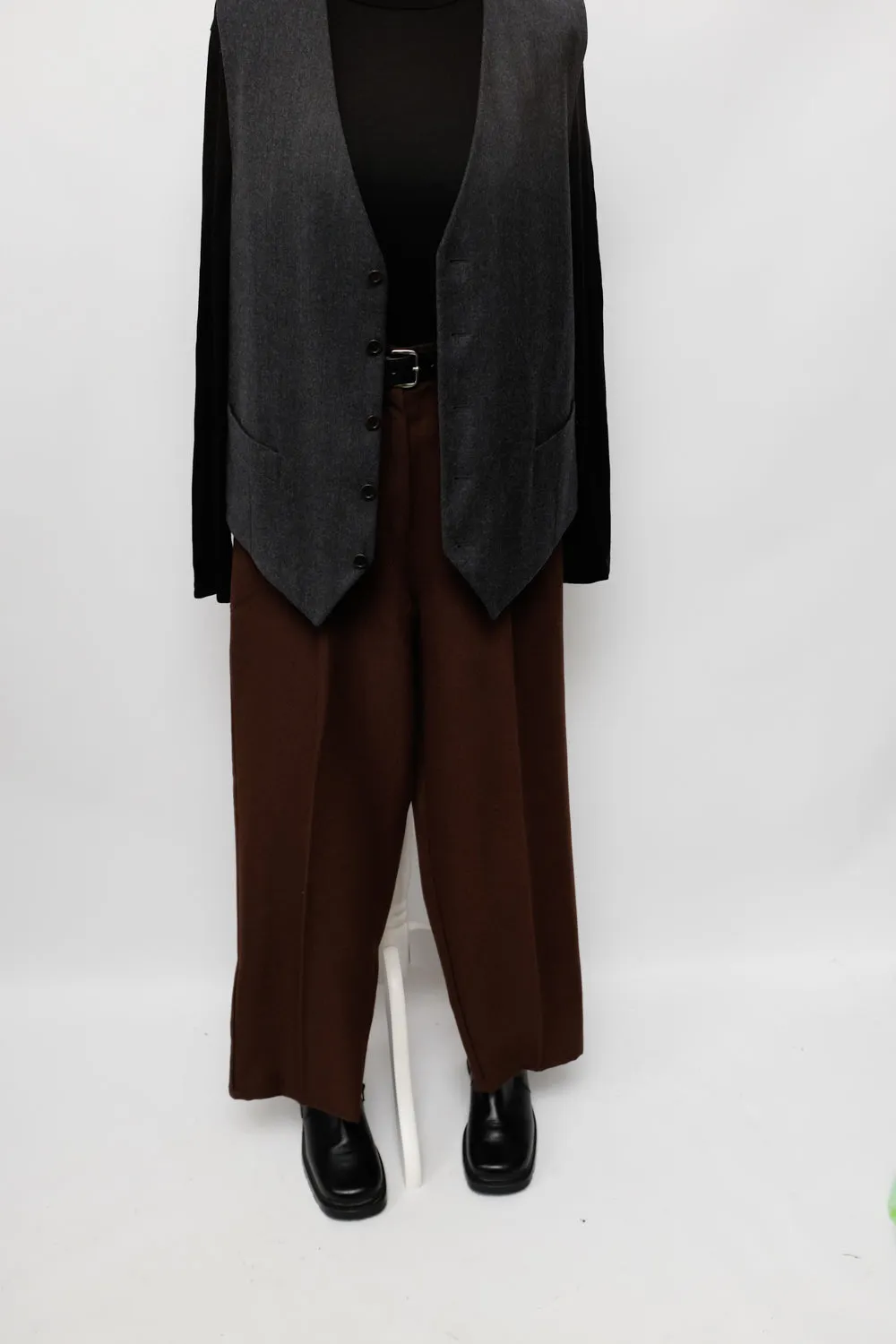 WOOL GREY VINTAGE SUIT VEST