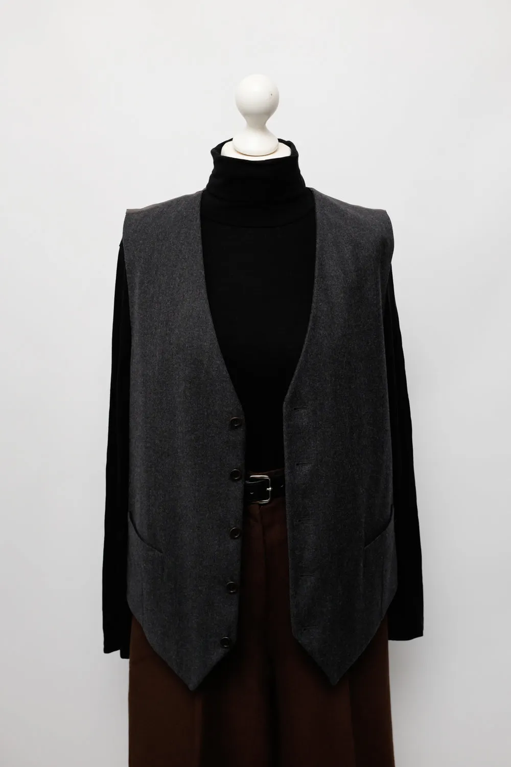 WOOL GREY VINTAGE SUIT VEST