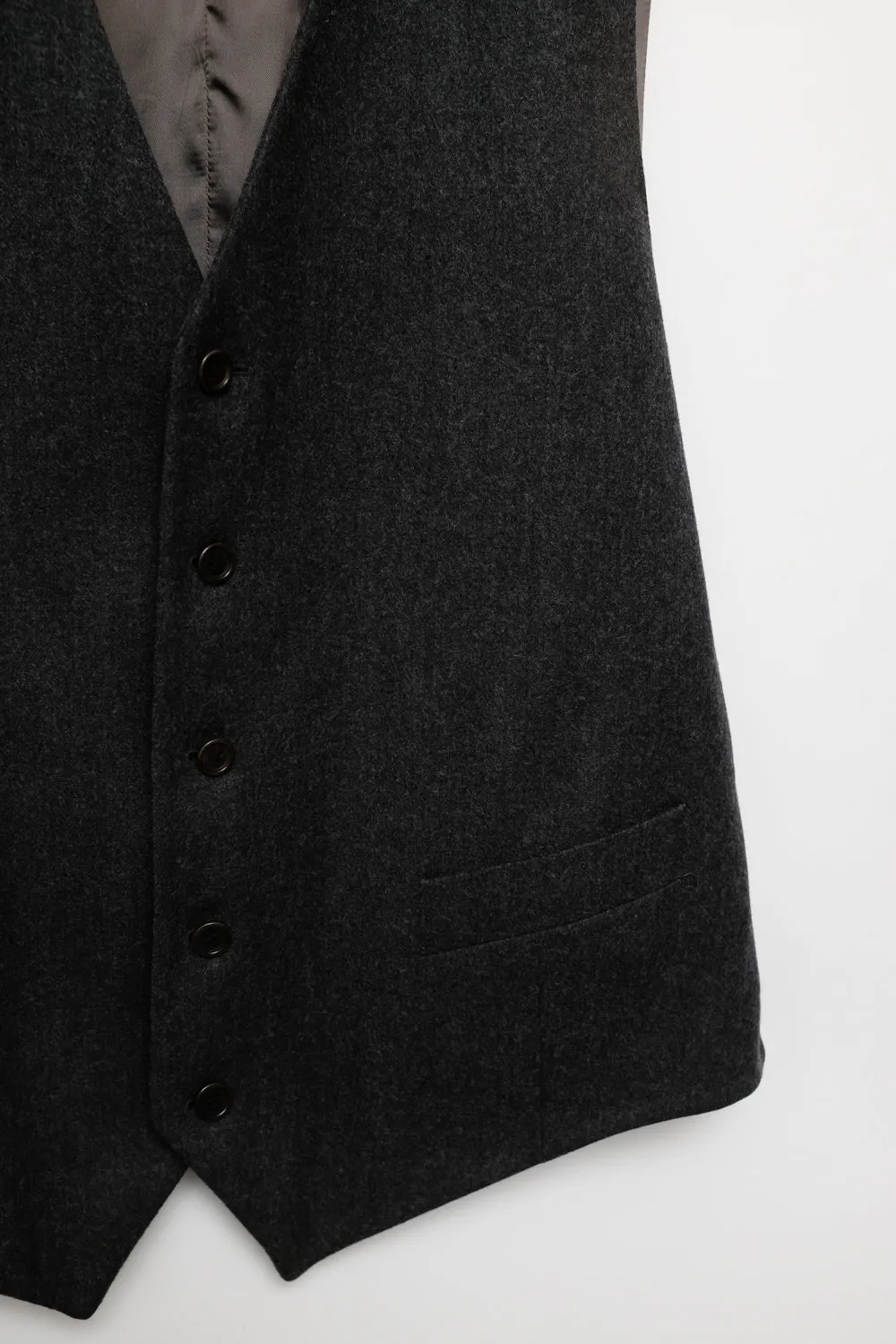WOOL GREY VINTAGE SUIT VEST