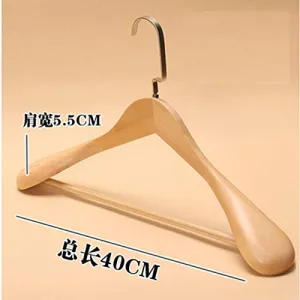 Xyijia Hanger 3Pcs/Lot 40/44Cm Man Woman Wide Shoulder Hanger Vintage Wood Coat Hangers Household Clothing Store Solid Wood Suit Hanger