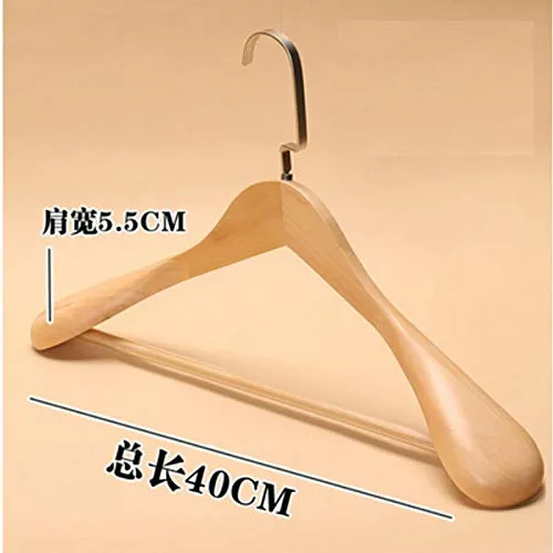 Xyijia Hanger 3Pcs/Lot 40/44Cm Man Woman Wide Shoulder Hanger Vintage Wood Coat Hangers Household Clothing Store Solid Wood Suit Hanger